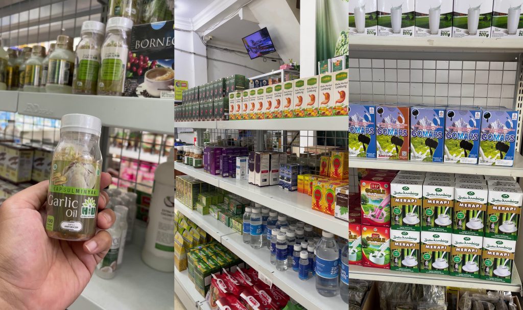 Rak Produk Toko Malik Herbal