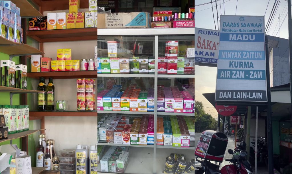 Etalase Toko Darus Sunnah Herbal Madiun