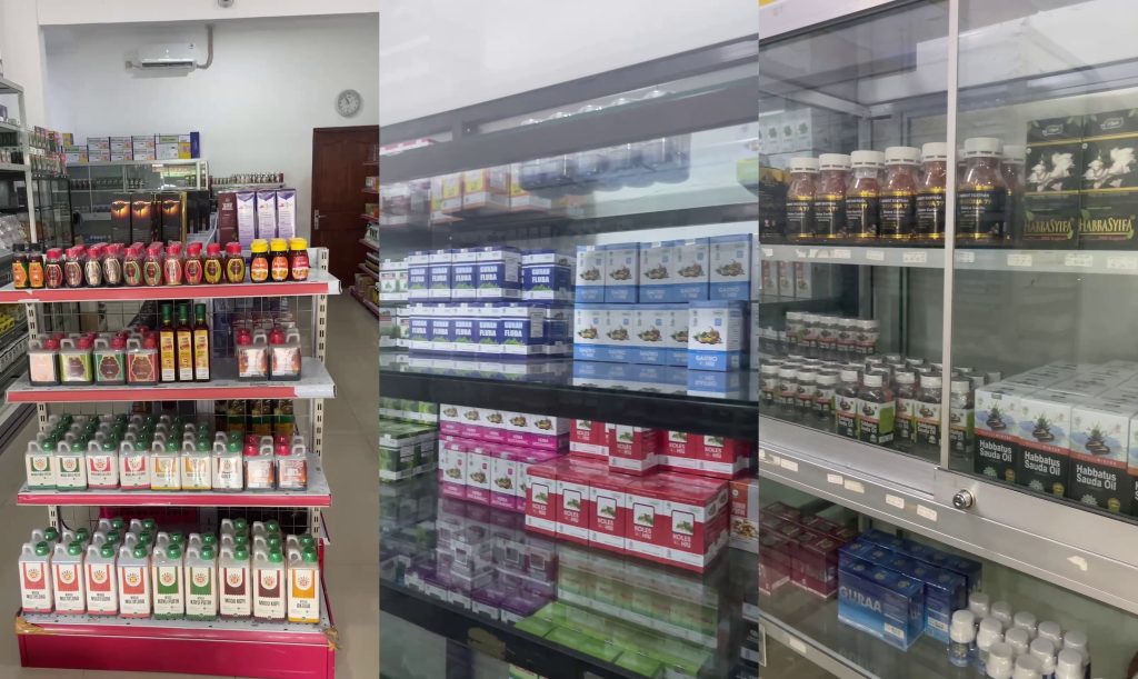 Etalase Toko Herbal Al-Afiah